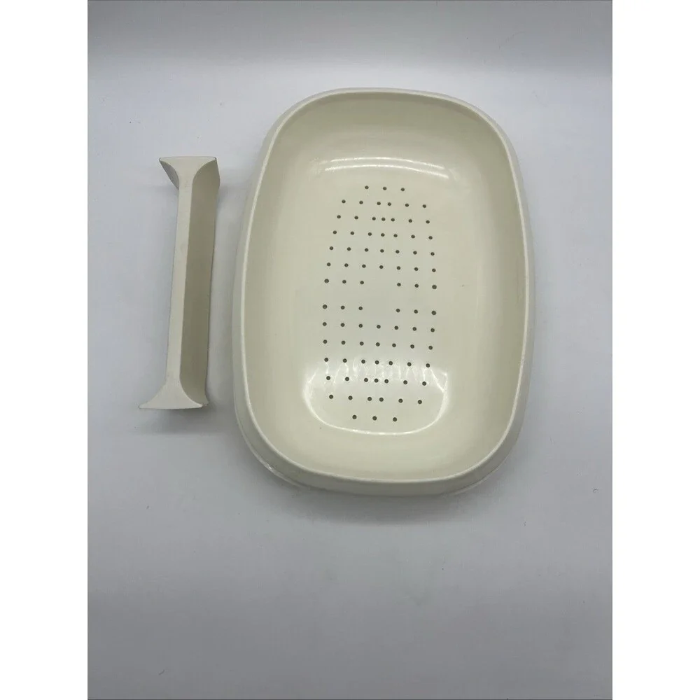 Tupperware Microwave Vegetable Steamer Harvest Gold 1273-5/1274-1/1275-4, 4 Set